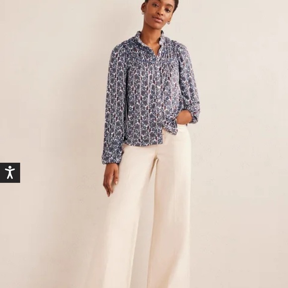 NWT Boden Ruched Yoke Jersey Shirt - Picture 5 of 5